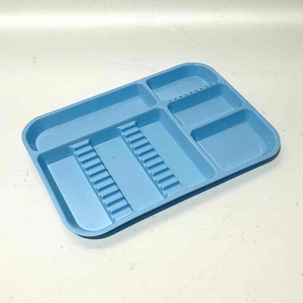 TRAY, Blue Hospital Utensil Style